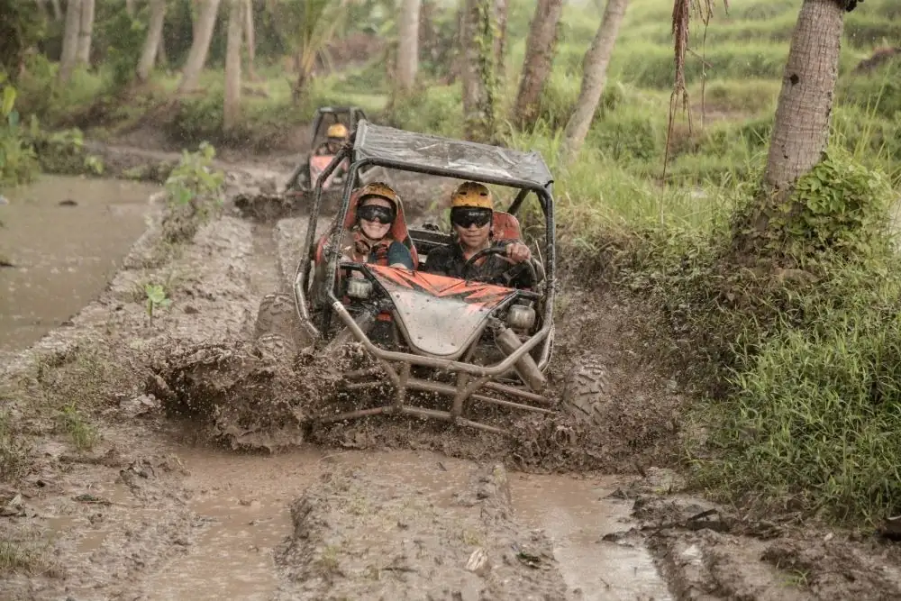 Top Off-Road Buggy Tracks in Ubud Bali: Mud Pits, Gorilla Cave & Riverbed Rapids