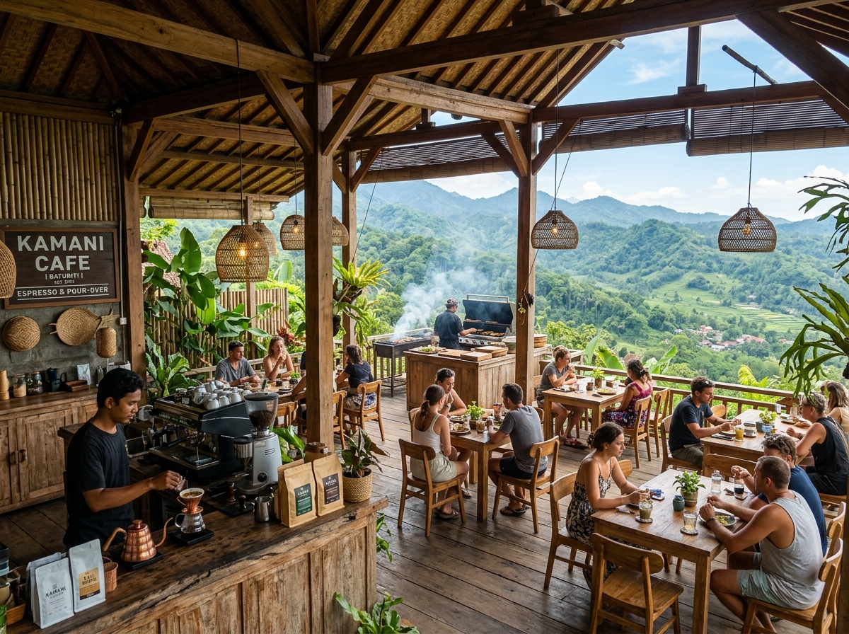 Kamani Cafe Open-Air Dining Terrace & BBQ Area