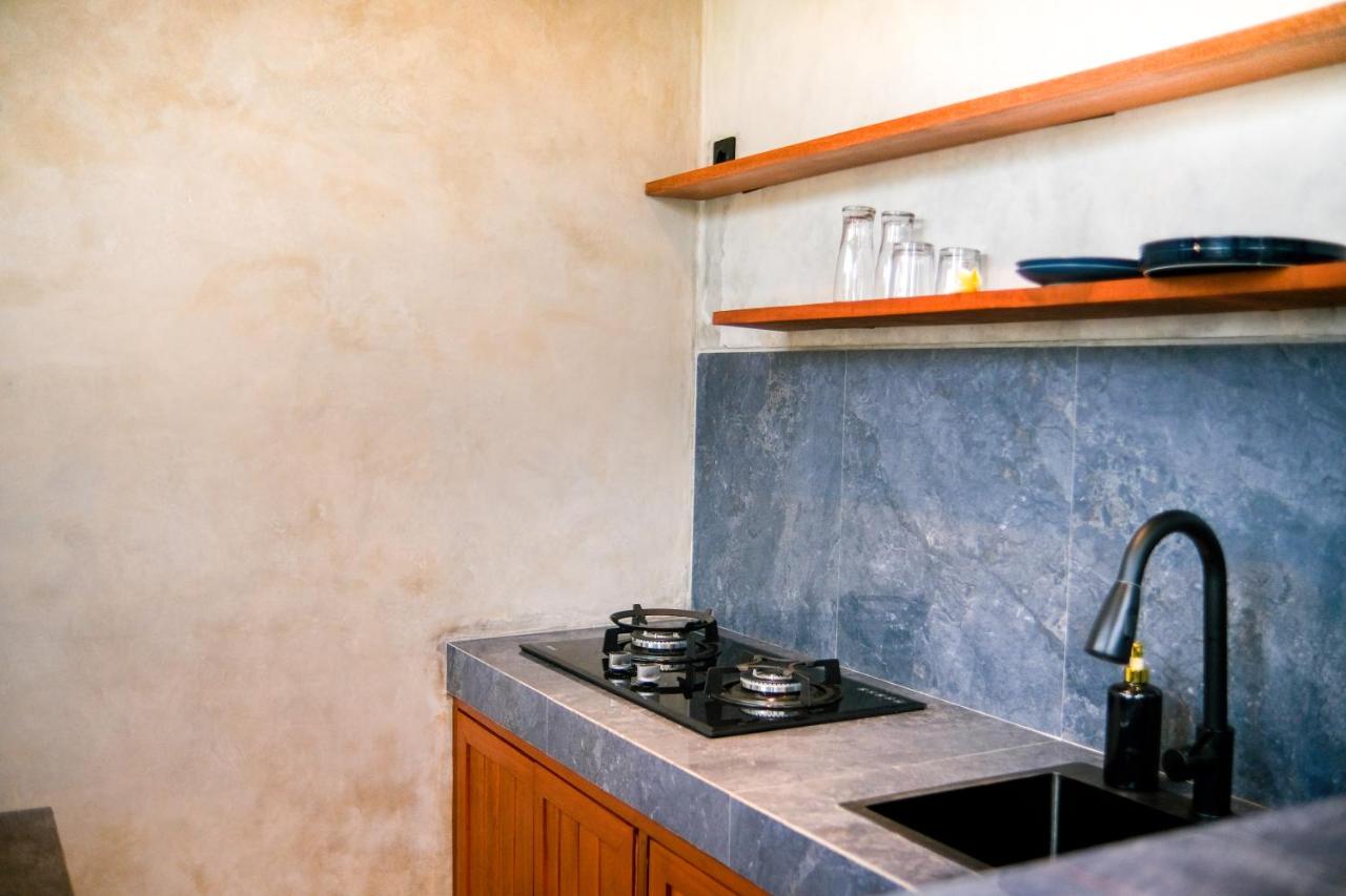 Fully Equipped Private Kitchenette with Gas Cooktop - Uma Sari Bedulu Luxury Villas Ubud